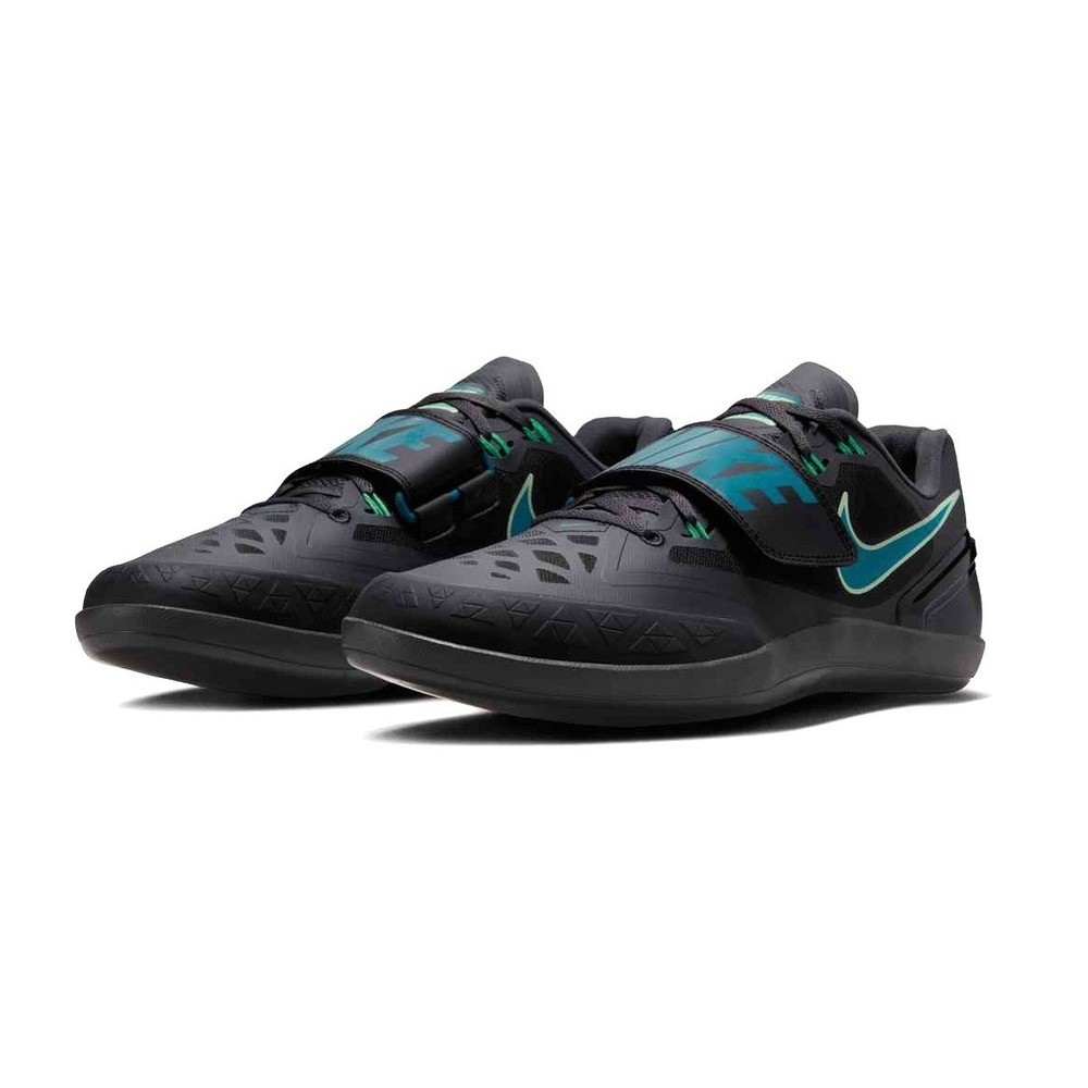 New Nike Zoom Rotational Thrower Track Shoes‎ Mens Size 7.5 Black Teal